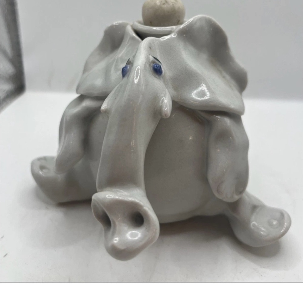 Whimsical Gray Elephant Oil Lamp Candleholder Budvase